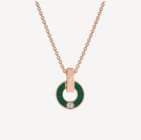 [Resenly Jewelry]GARI ネックレス ピンクゴールド マラカイト