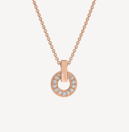 [Resenly Jewelry]GARI NECKLACE PINK GOLD DIAMOND