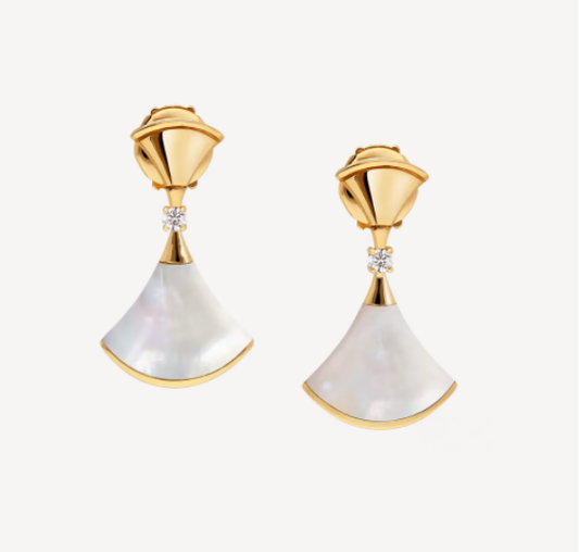 [Resenly Jewelry]DREAM MOP 1 DIAMOND EARRINGS