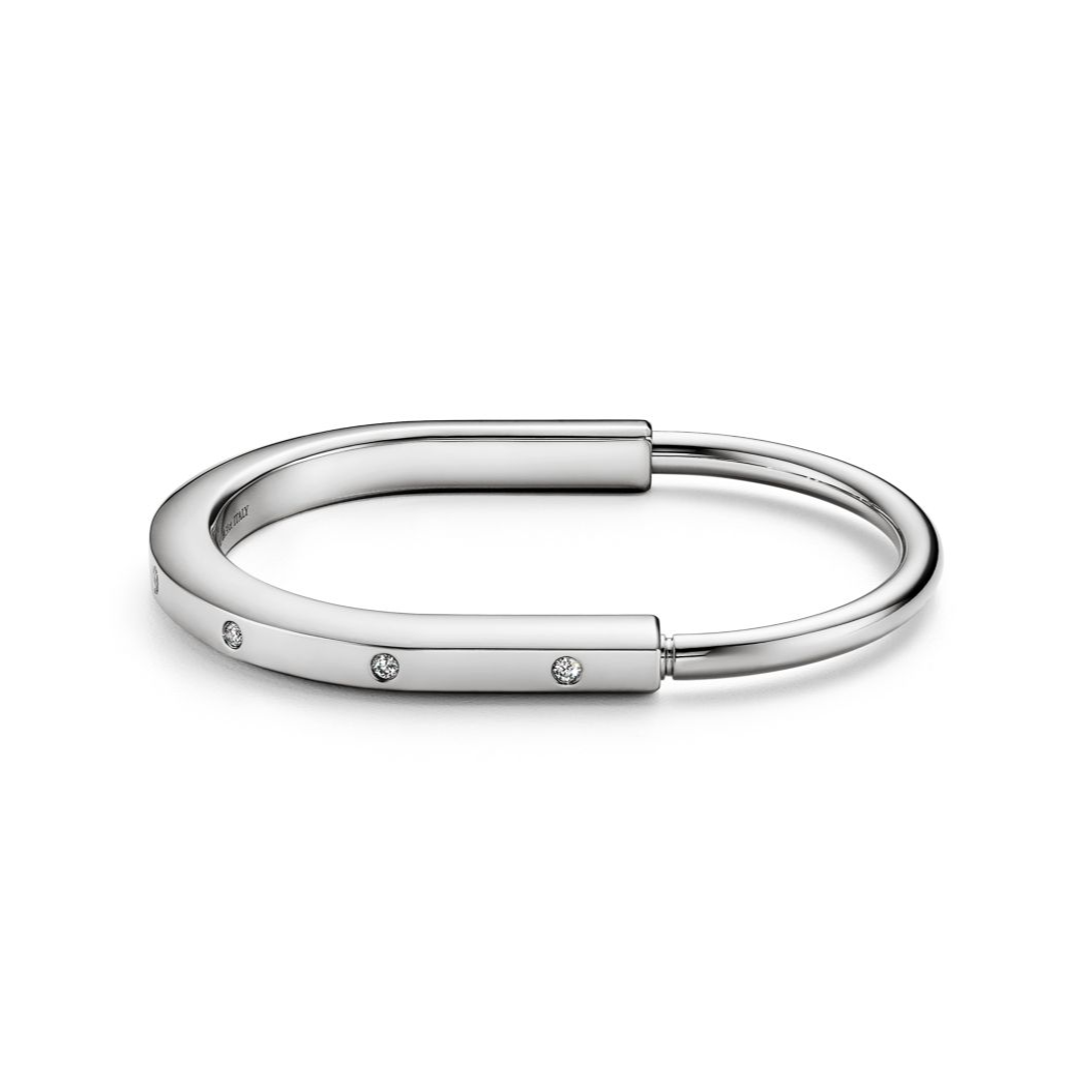 [Resenly Jewelry]LOCK BRACELET 8 DIAMOND