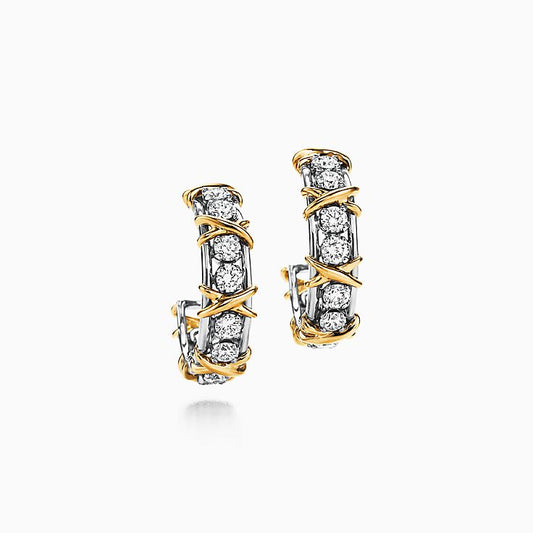 [Resenly Jewelry]シュランバージェ ゴールド ダイヤモンド イヤリング