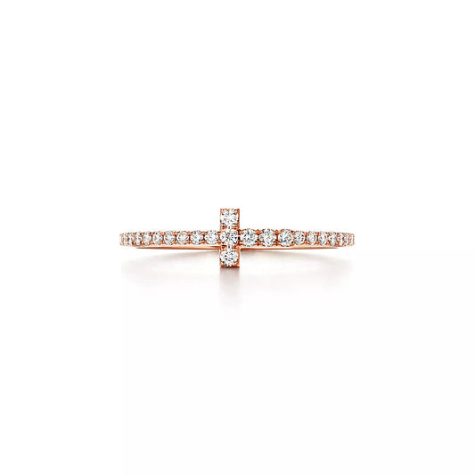 [Resenly Jewelry]T RING DIAMOND PINK GOLD