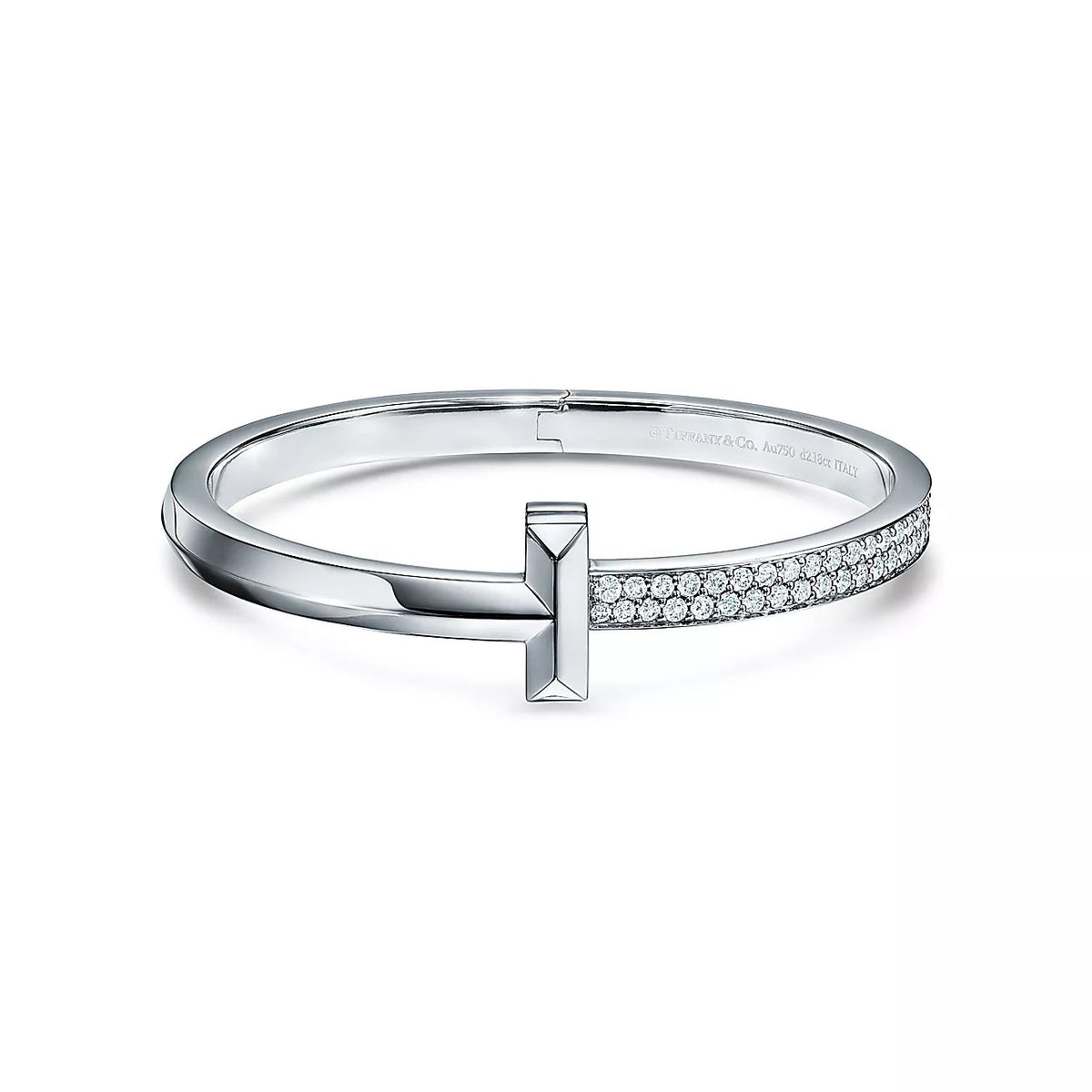 [Resenly Jewelry]WIDE DIAMONDS HINGED BANGLE