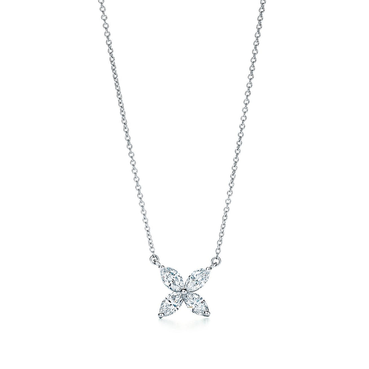 [Resenly Jewelry]PLATINUM AND DIAMOND VICTORIA PENDANT NECKLACE