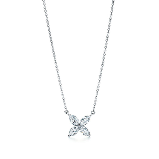 [Resenly Jewelry]プラチナ＆ダイヤモンド ヴィクトリア ペンダントネックレス