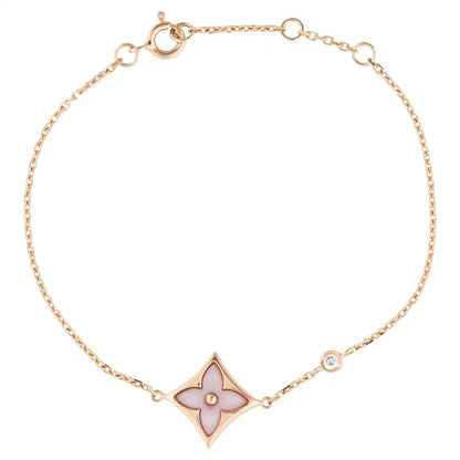 [Resenly Jewelry]STAR 1 DIAMOND PINK GOLD BRACELET