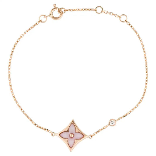 [Resenly Jewelry]スター1ダイアモンド ピンクゴールドブレスレット