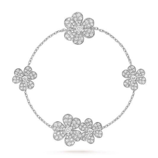 [Resenly Jewelry]FRIVOLE SILVER 5 FLOWERS BRACELET