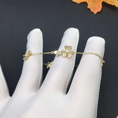 [Resenly Jewelry]FRIVOLE GOLD 5 FLOWERS BRACELET