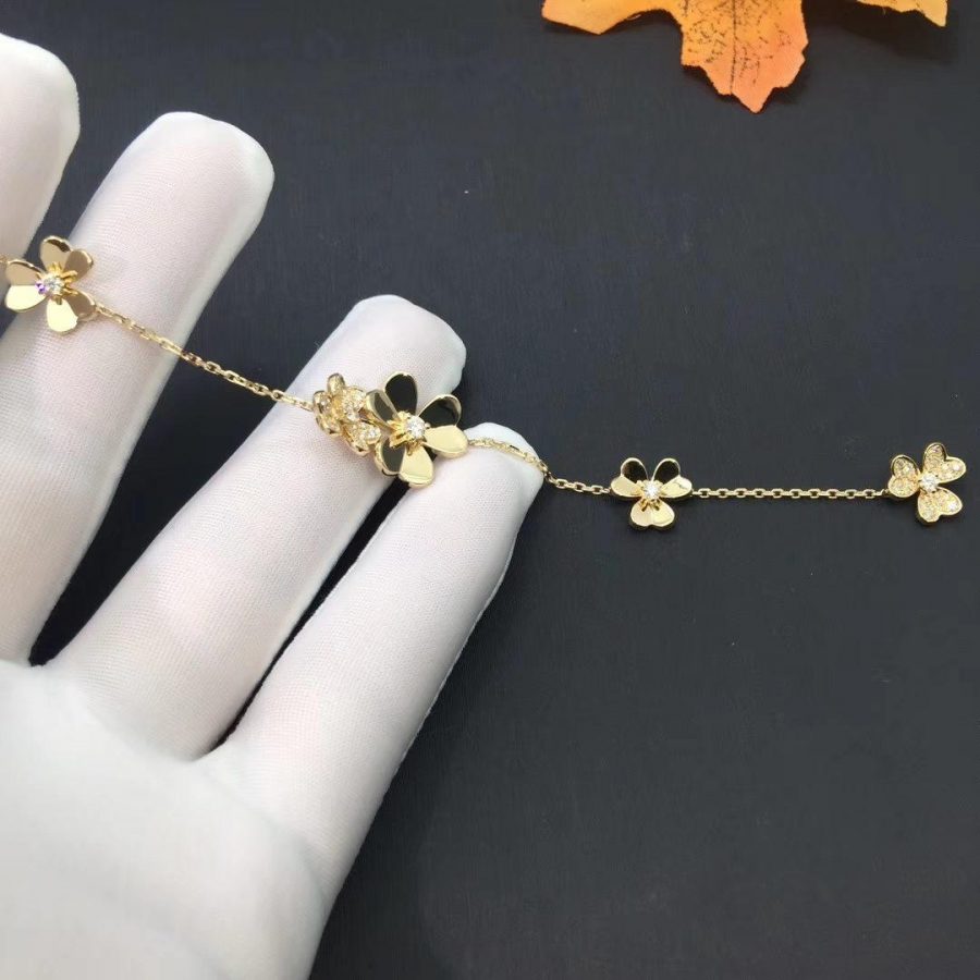 [Resenly Jewelry]FRIVOLE GOLD 5 FLOWERS BRACELET