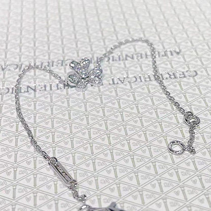[Resenly Jewelry]フリヴォル シルバー フラワー ダイヤモンド ブレスレット