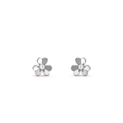 [Resenly Jewelry]FRIVOLE MINI SILVER FLOWER EARRINGS