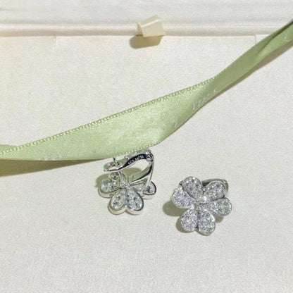 [Resenly Jewelry]FRIVOLE シルバー フラワー ダイヤモンド ピアス