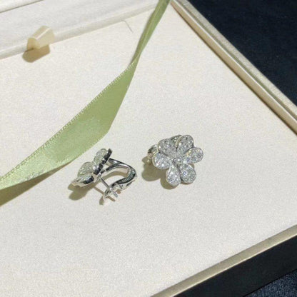 [Resenly Jewelry]FRIVOLE シルバー フラワー ダイヤモンド ピアス