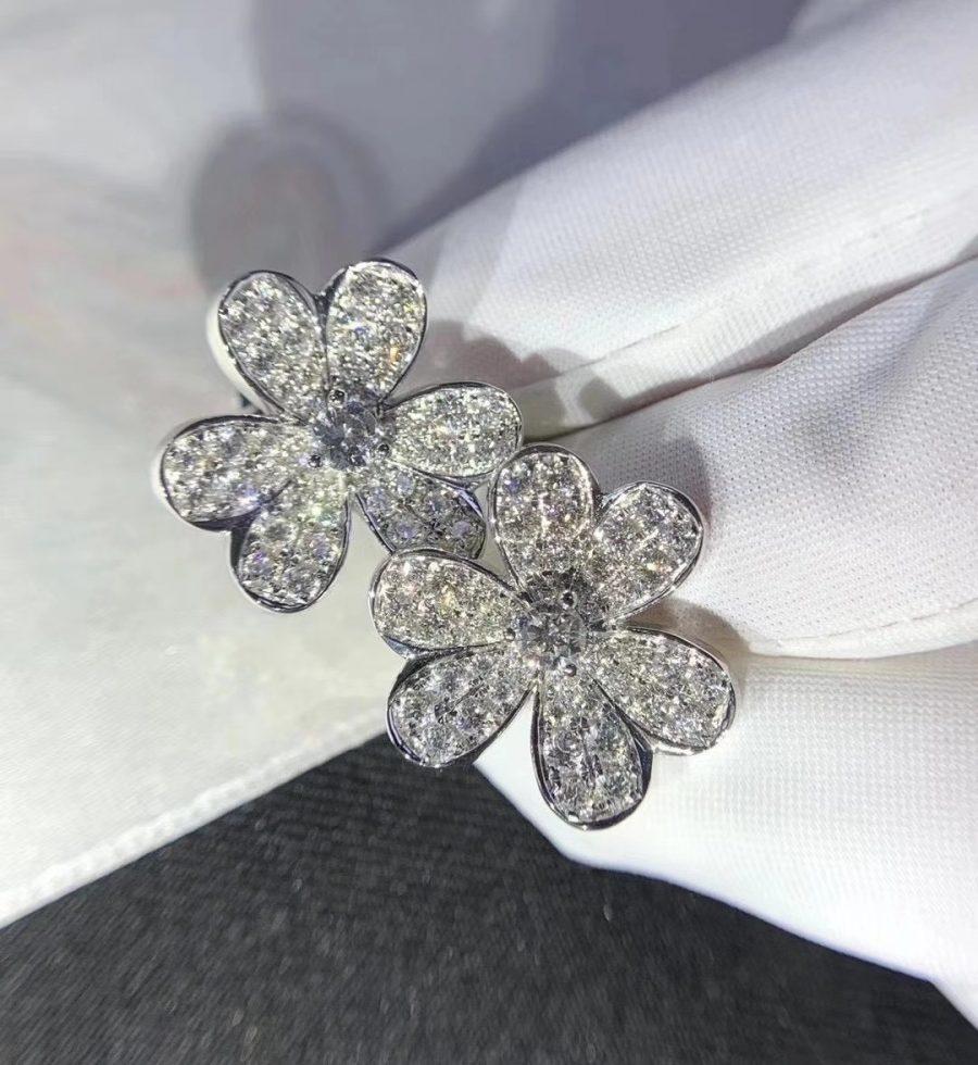 [Resenly Jewelry]FRIVOLE シルバー フラワー ダイヤモンド ピアス