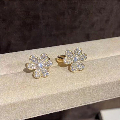 [Resenly Jewelry]FRIVOLE GOLD FLOWER DIAMOND EARRINGS