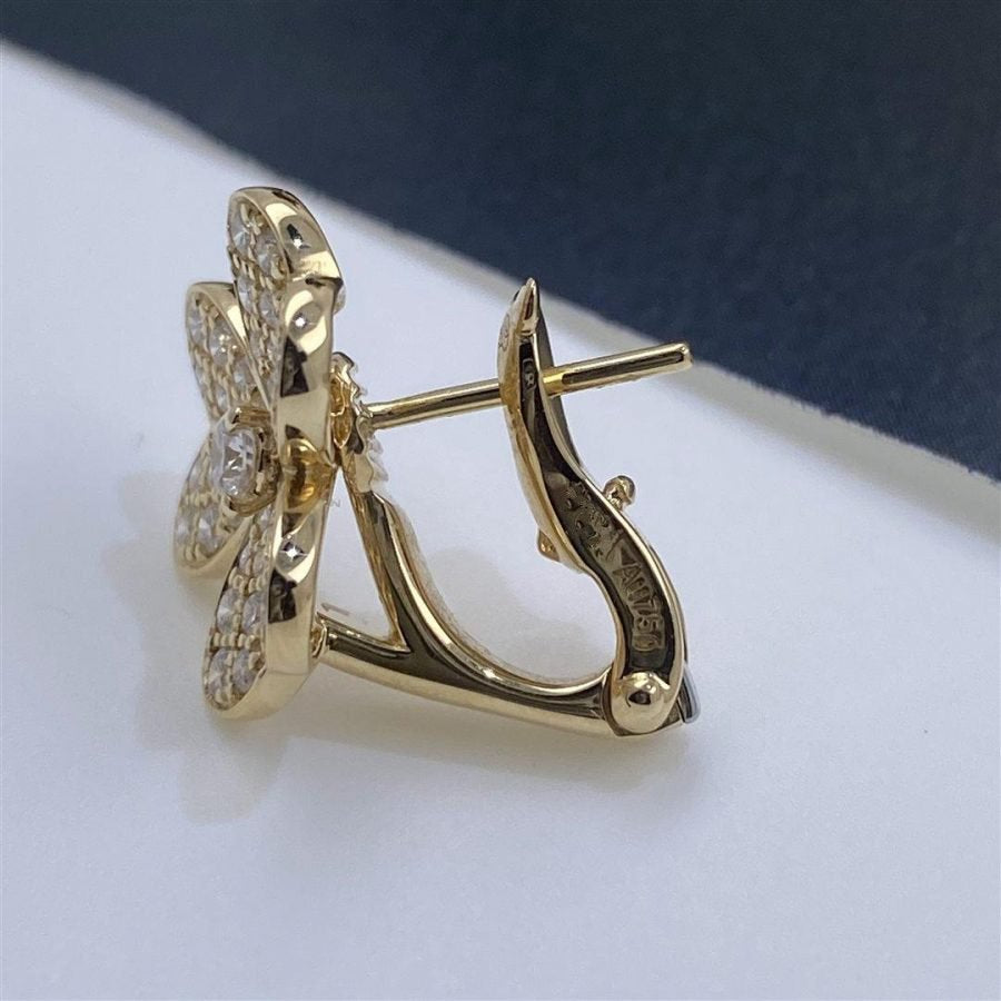 [Resenly Jewelry]FRIVOLE GOLD FLOWER DIAMOND EARRINGS
