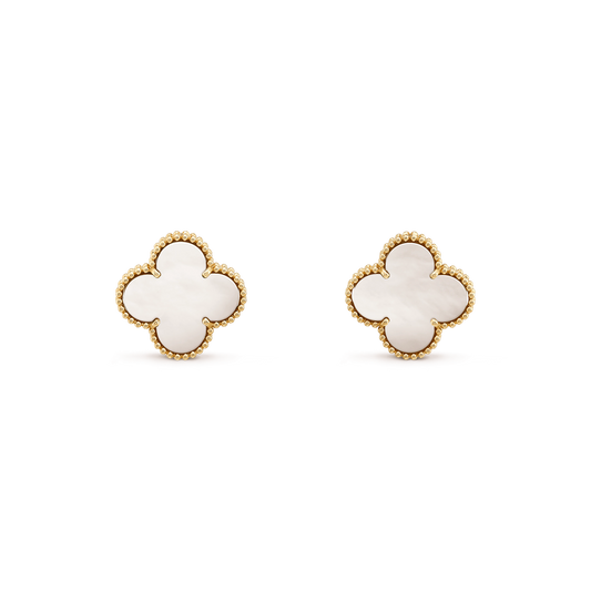 [Resenly Jewelry]CLOVER MINI GOLD EARRINGS