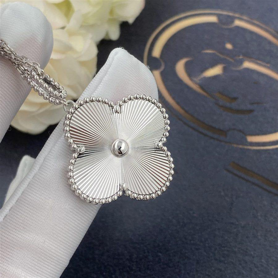 [Resenly Jewelry]CLOVER 25MM SILVER BIG CLOVER NECKLACE