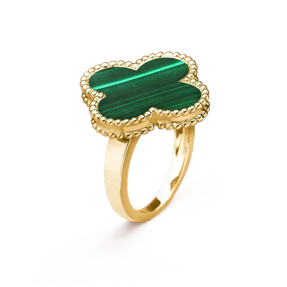 [Resenly Jewelry]CLOVER MALACHITE RING