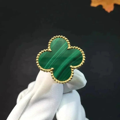 [Resenly Jewelry]CLOVER MALACHITE RING