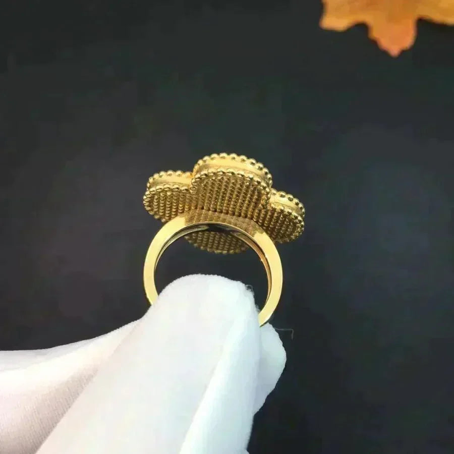 [Resenly Jewelry]CLOVER MALACHITE RING