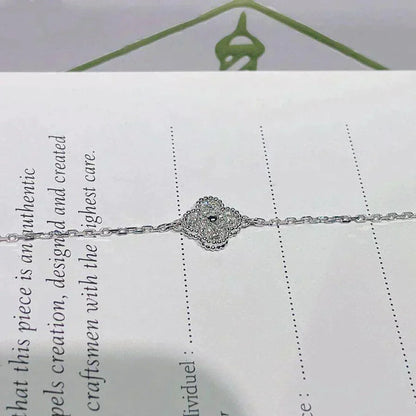 [Resenly Jewelry]CLOVER  SINGLE FLOWER BRACELET SILVER
