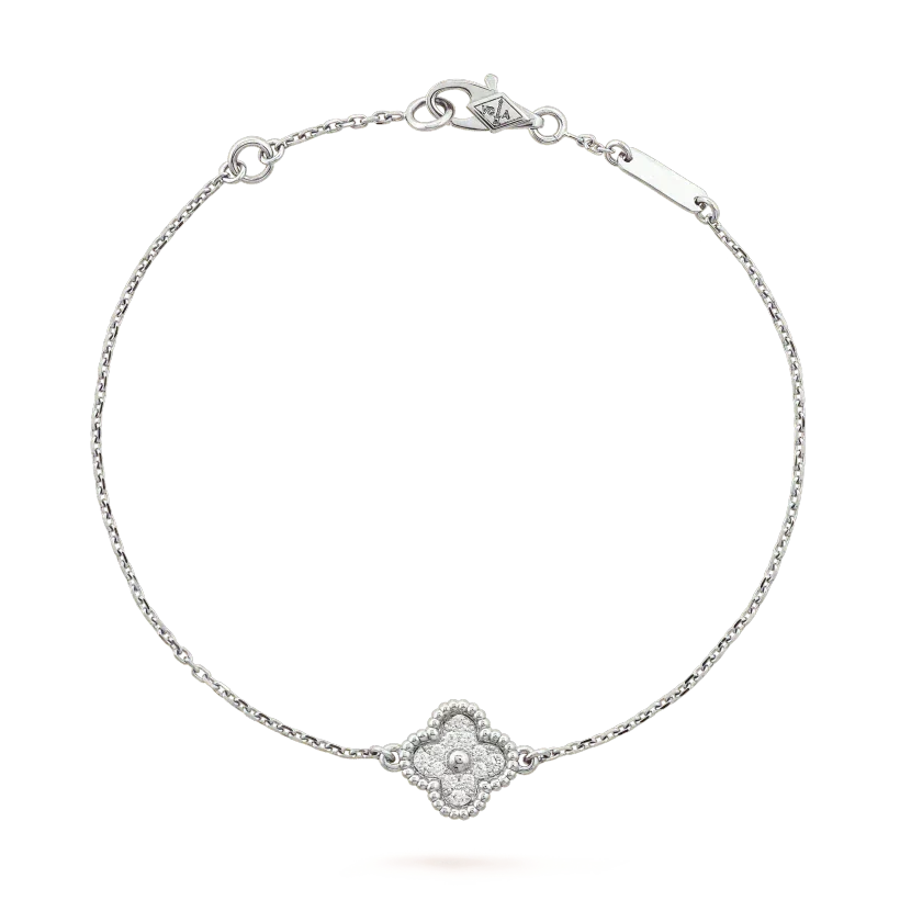 [Resenly Jewelry]CLOVER  SINGLE FLOWER BRACELET SILVER