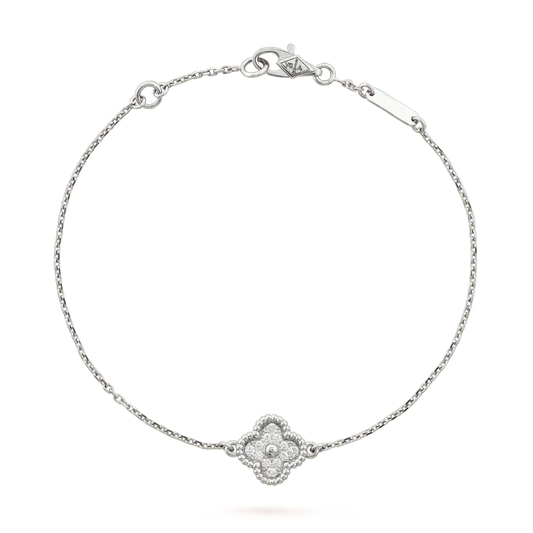 [Resenly Jewelry]CLOVER SINGLE FLOWER BRACELET SILVER