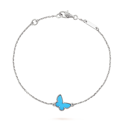 [Resenly Jewelry]バタフライ ターコイズ バタフライ ブレスレット シルバー