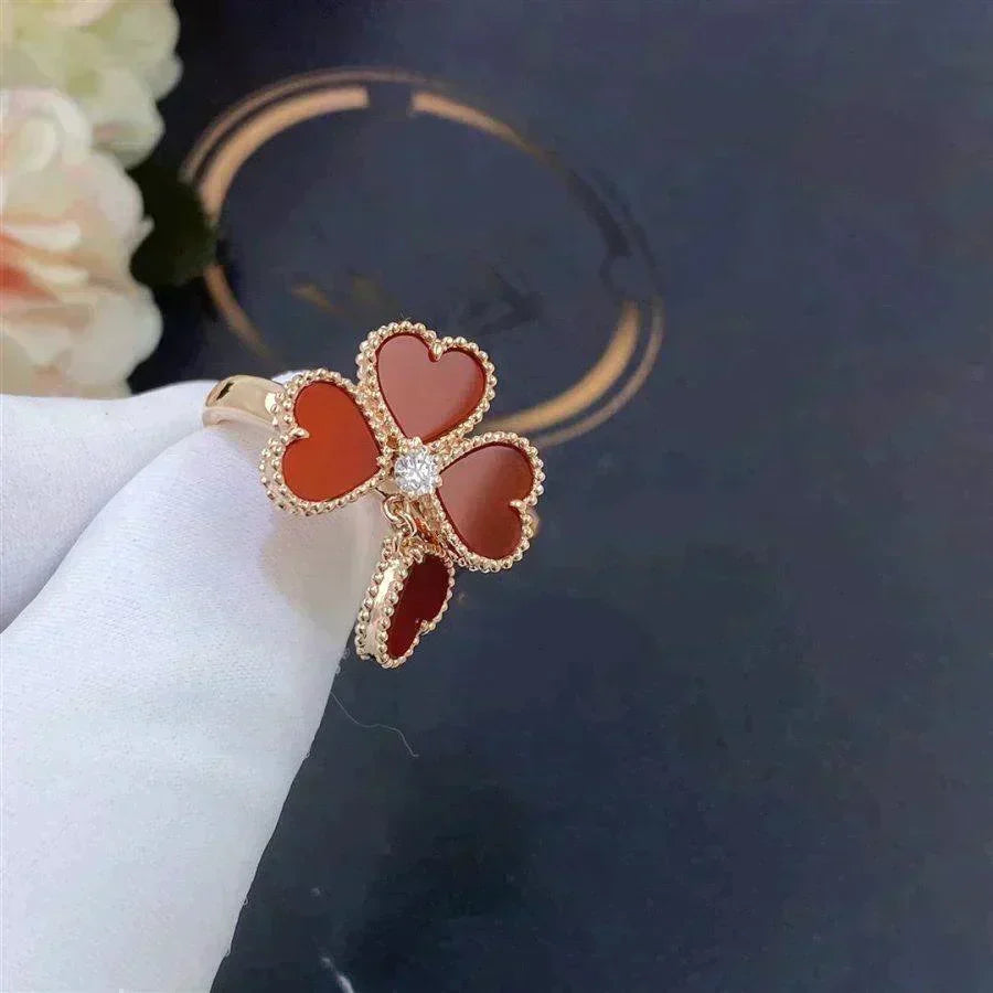 [Resenly Jewelry]SWEET CLOVER CARNELIAN RING