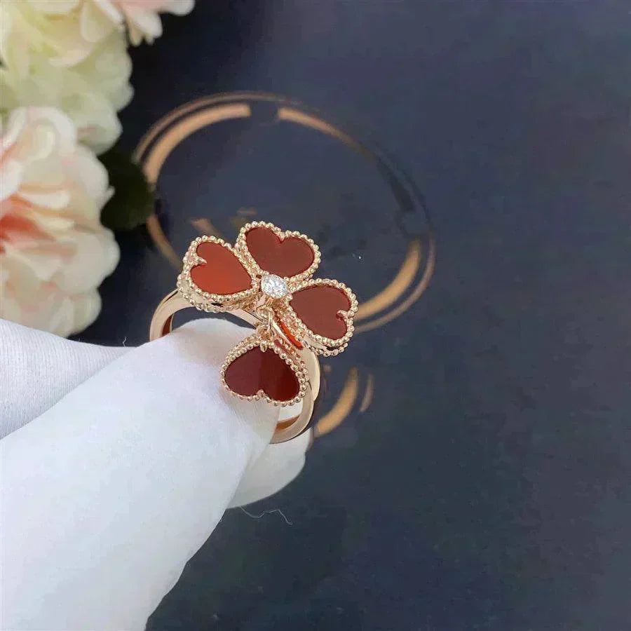 [Resenly Jewelry]SWEET CLOVER CARNELIAN RING