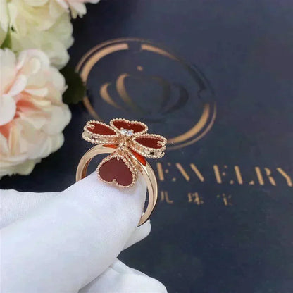[Resenly Jewelry]SWEET CLOVER CARNELIAN RING