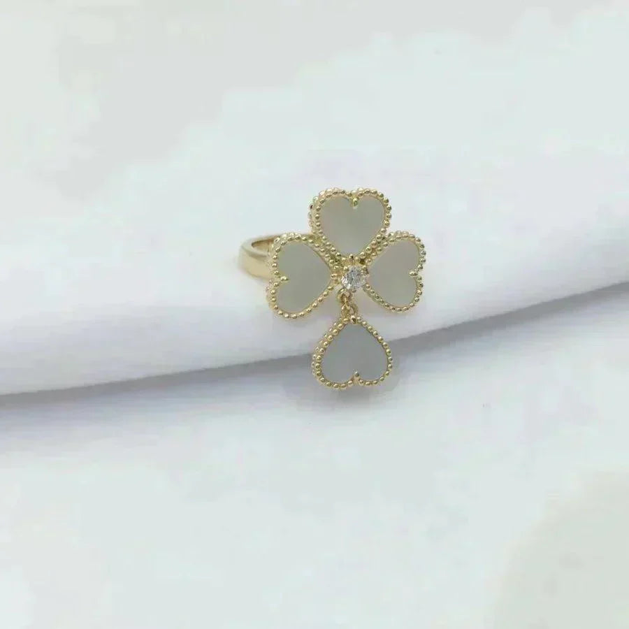 [Resenly Jewelry]SWEET CLOVER WHITE MOP RING