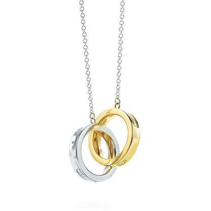 [Resenly Jewelry]インターロッキングサークルペンダント スモールネックレス