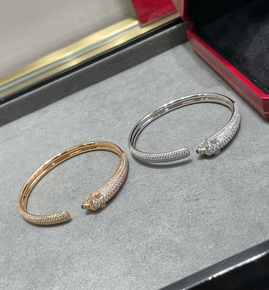 [Resenly Jewelry]PANTHERE FULL DIAMOND OPEN BRACELET
