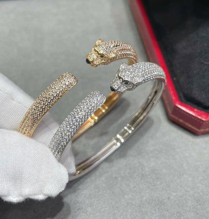 [Resenly Jewelry]PANTHERE FULL DIAMOND OPEN BRACELET