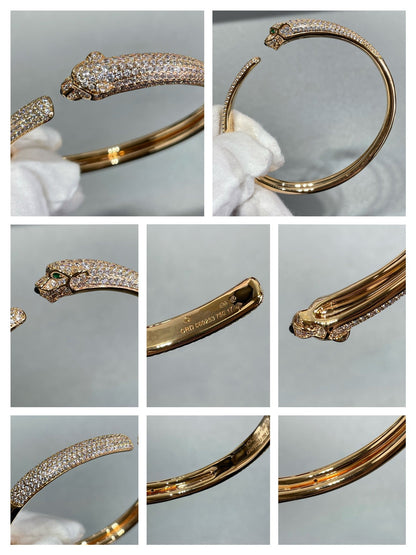 [Resenly Jewelry]PANTHERE FULL DIAMOND OPEN BRACELET
