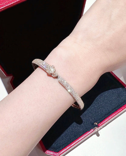[Resenly Jewelry]PANTHERE FULL DIAMOND OPEN BRACELET
