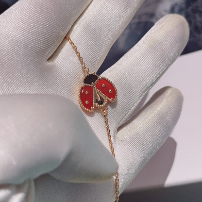 [Resenly Jewelry]LUCKY SPRING 1 MOTIF PINK GOLD BRACELET