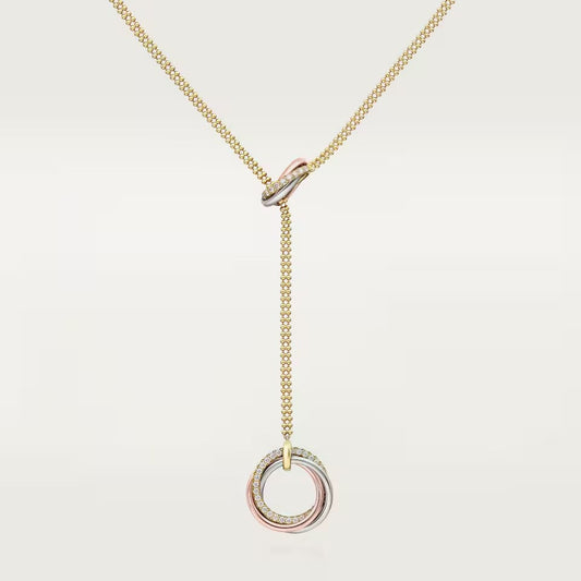 [Resenly Jewelry]TRINITY DIAMONDS NECKLACE
