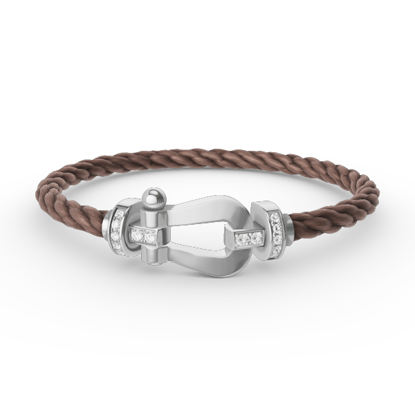 [Resenly Jewelry]FORCE LARGE HORSESHOE HALF DIAMOND BRACELET SILVER