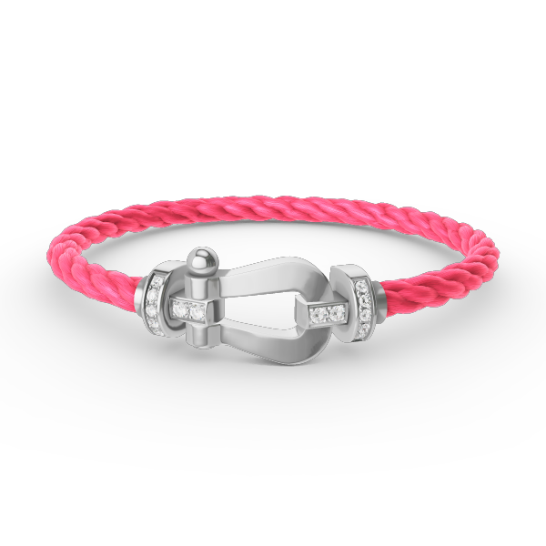 [Resenly Jewelry]FORCE LARGE HORSESHOE HALF DIAMOND BRACELET SILVER