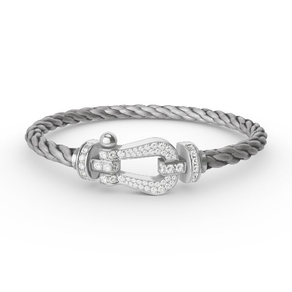[Resenly Jewelry]FORCE LARGE HORSESHOE FULL DIAMOND BRACELET SILVER