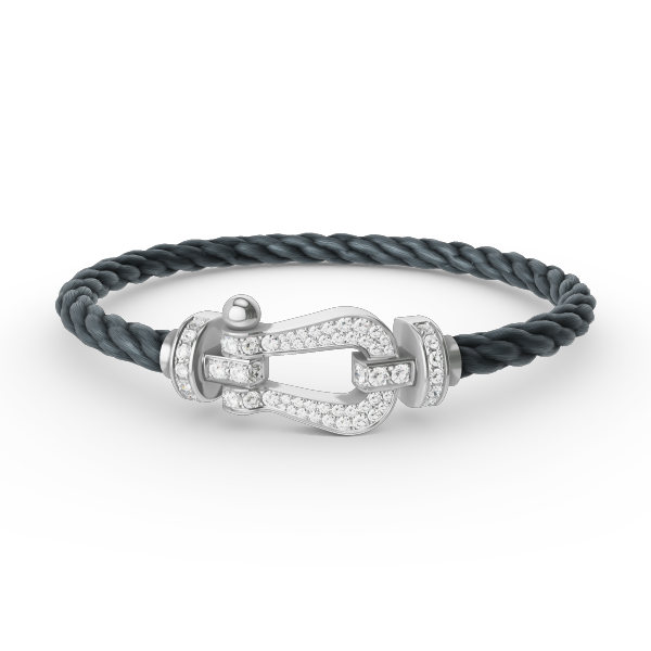 [Resenly Jewelry]FORCE LARGE HORSESHOE FULL DIAMOND BRACELET SILVER