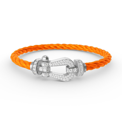 [Resenly Jewelry]FORCE LARGE HORSESHOE FULL DIAMOND BRACELET SILVER