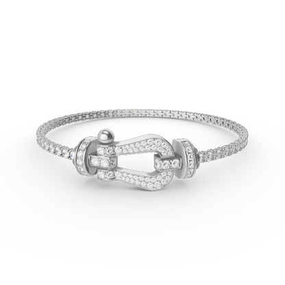 [Resenly Jewelry]FORCE  LARGE HORSESHOE FULL DIAMOND TENNIS BRACELET