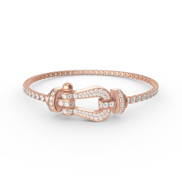 [Resenly Jewelry]FORCE  LARGE HORSESHOE FULL DIAMOND TENNIS BRACELET