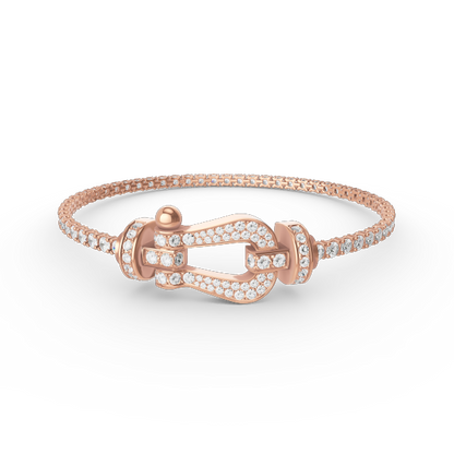 [Resenly Jewelry]FORCE  LARGE HORSESHOE FULL DIAMOND TENNIS BRACELET