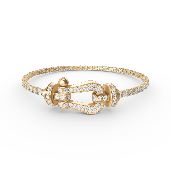 [Resenly Jewelry]FORCE  LARGE HORSESHOE FULL DIAMOND TENNIS BRACELET